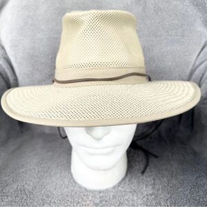 Henschel Mesh Safari Breezer Hat Ventilated Aussie USA Made Small Khaki Packable